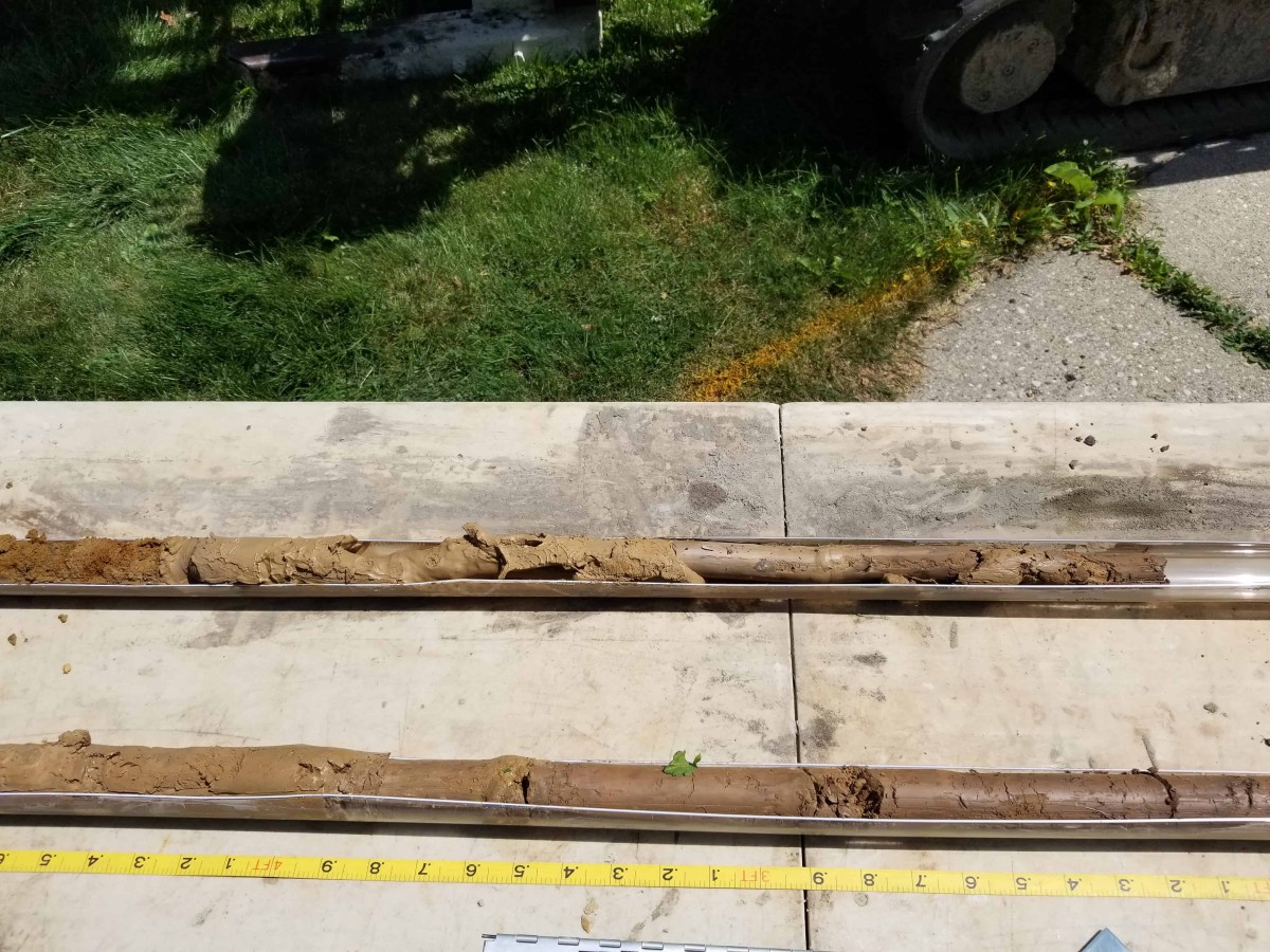 These are soil cores from an environmental investigation.